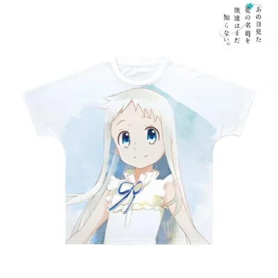 あの日見た花の名前を僕達はまだ知らない。本間芽衣子 Ani-Art aqua label フルグラフィックTシャツ ユニセックス アルマビアンカ Anohana：The Flower We Saw That Day Meiko Honma T-shirt Unisex arma bianca