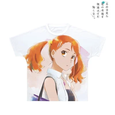あの日見た花の名前を僕達はまだ知らない。安城鳴子 Ani-Art aqua label フルグラフィックTシャツ ユニセックス アルマビアンカ Anohana：The Flower We Saw That Day Naruko Anjo T-shirt Unisex arma bianca